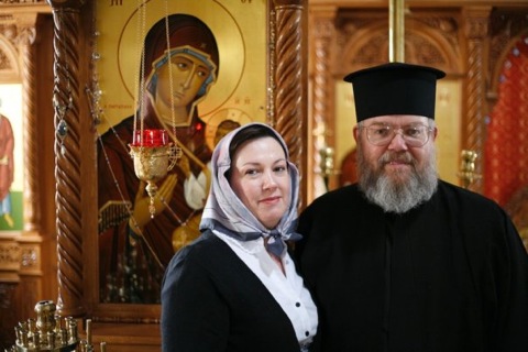 Father Symeon with his wife Presbytera Bridget